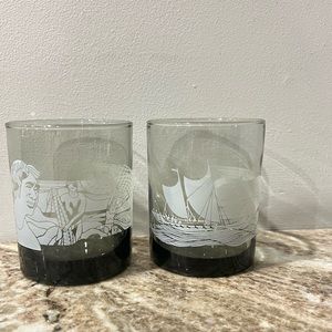 Vintage 1970 McDonald's Hawaii Cocktail Glasses (Set of 2)